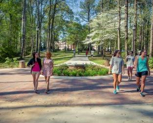 People walking outdoors